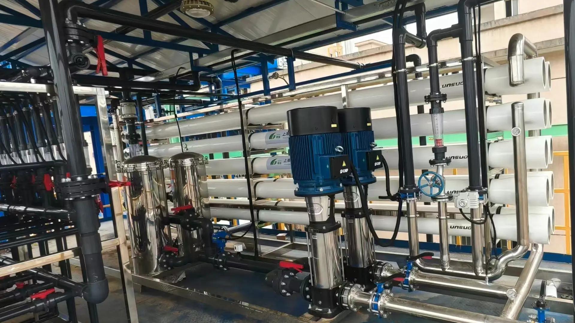 HUAMO industrial RO membrane installation and operation site HUAMO industrial RO membrane installation and operation site